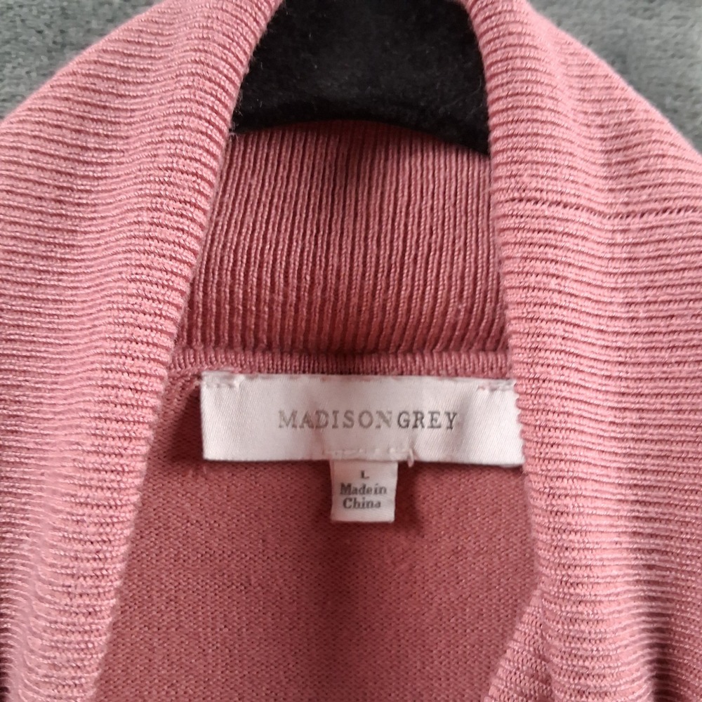 Madison Grey Turtleneck Sweater Womens Large Pink Long Sleeve Knit Pullover - Picture 4 of 7